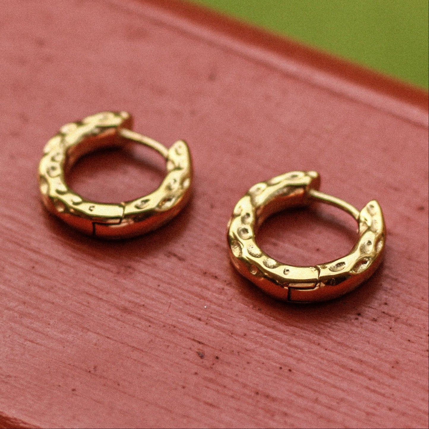 Osealina bold hammered earrings