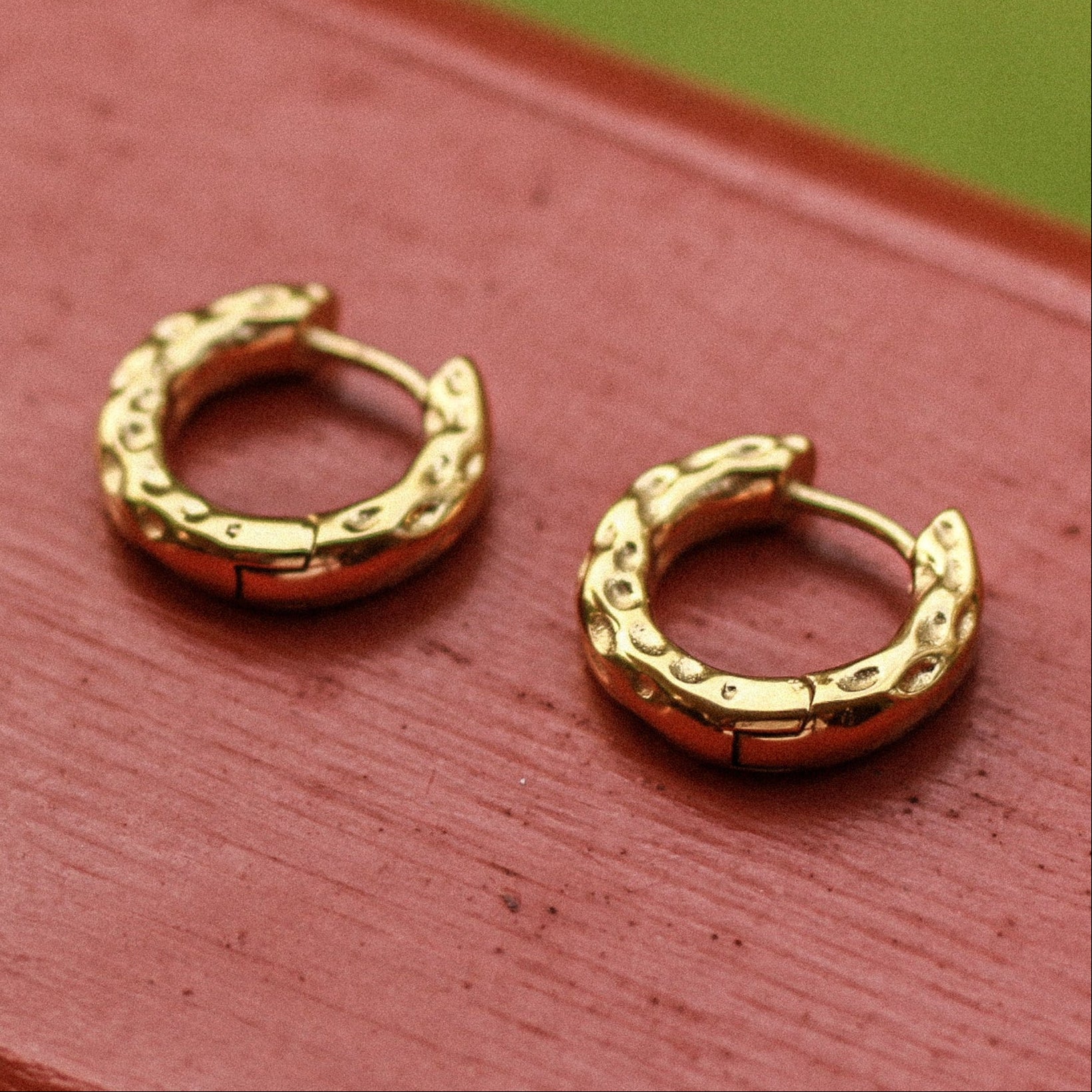 Osealina bold hammered earrings