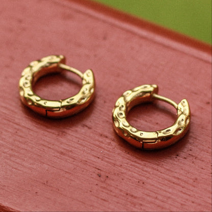 Osealina bold hammered earrings