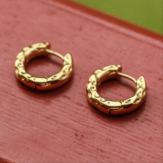 Osealina bold hammered earrings
