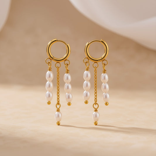 Earrings - Pearl Drops Dangly