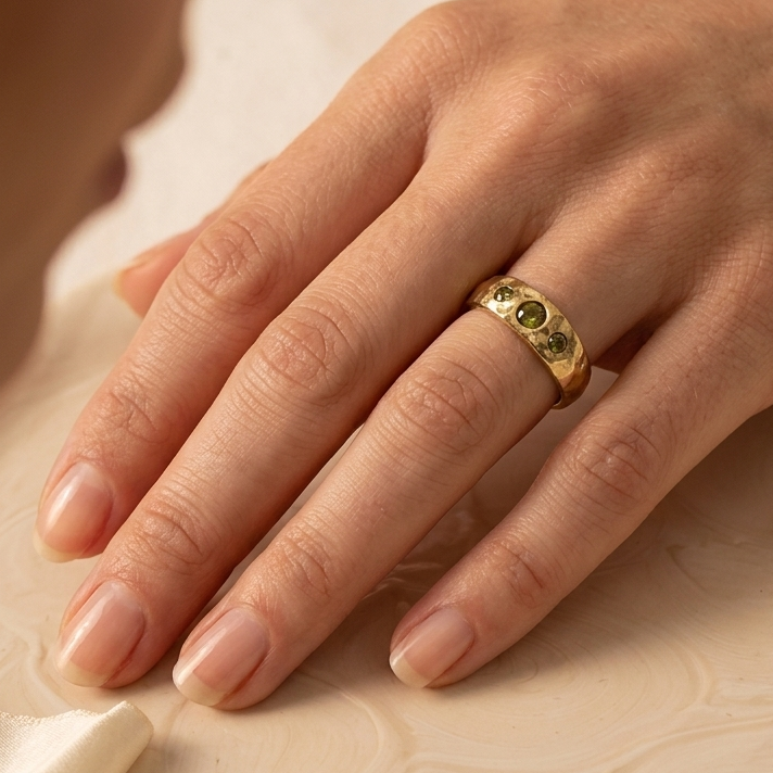 Peridot Ring worn