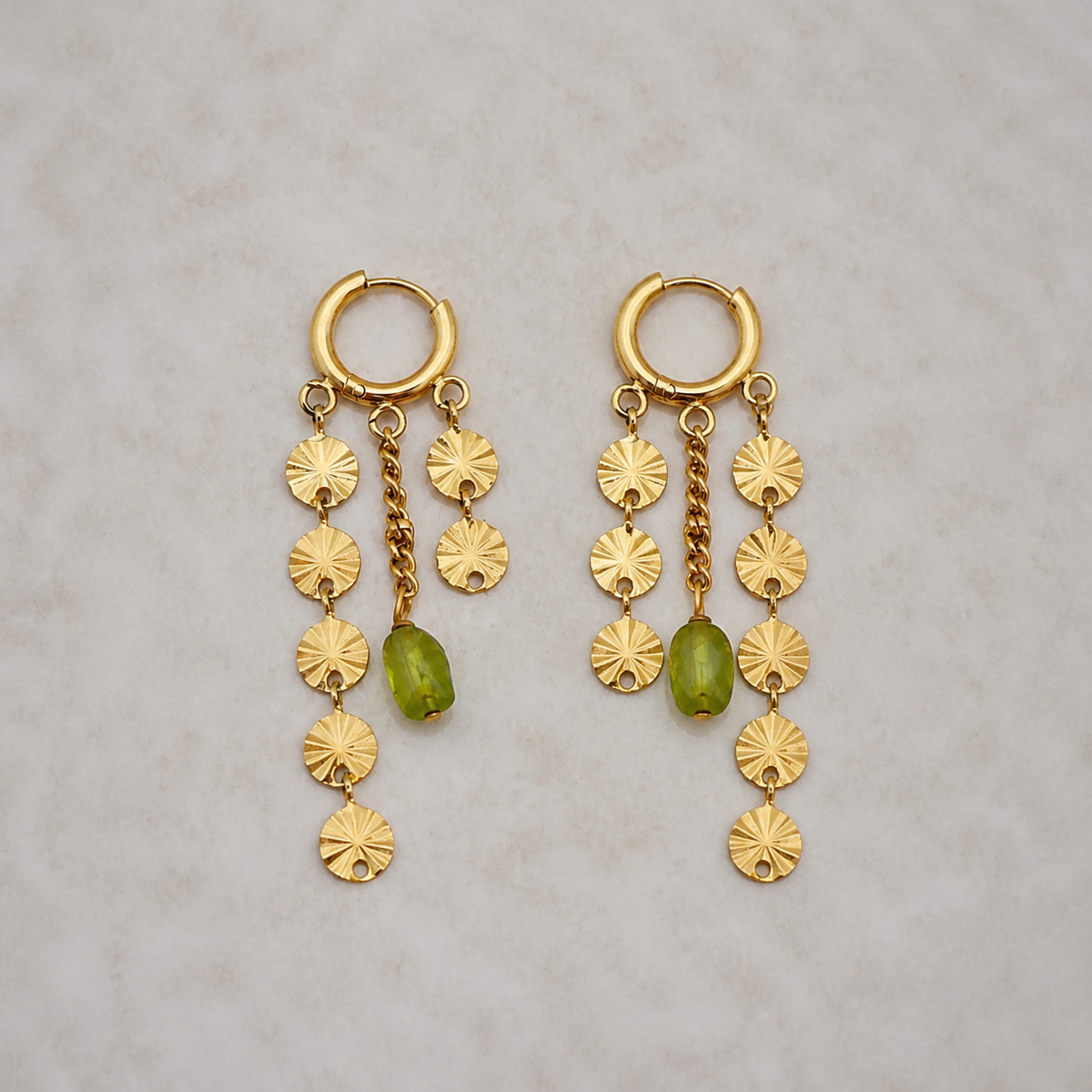 Earrings -  Peridot Sunny Drops