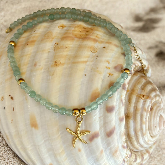 Starfish Choker - Green Aventurine