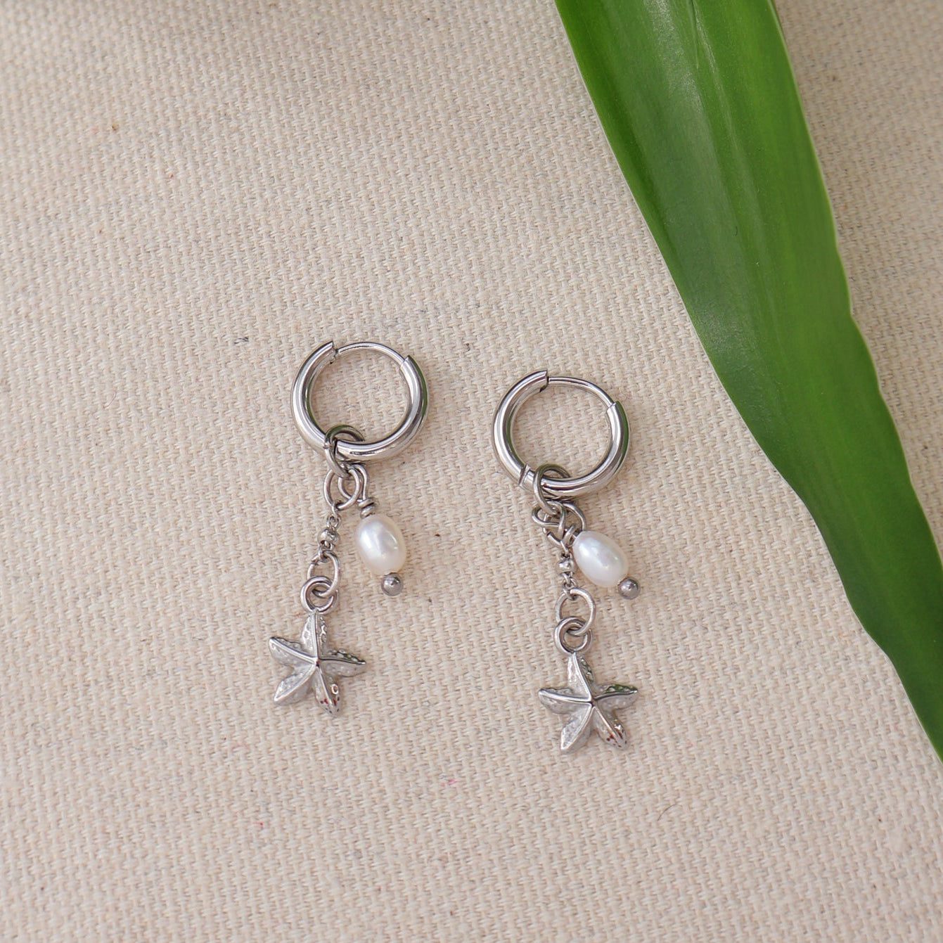 STARFISH SILVER earrings
