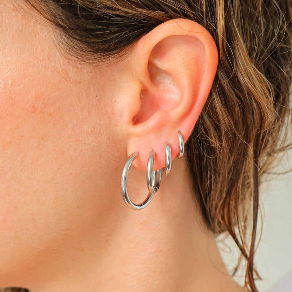 Earrings - all sizes Silver
