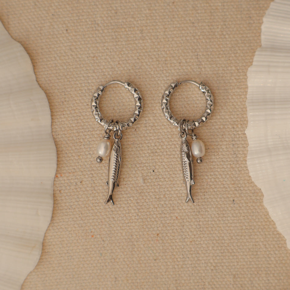 Fish Earrings - Silver