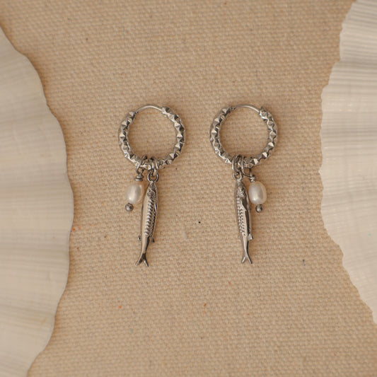 Fish Earrings - Silver