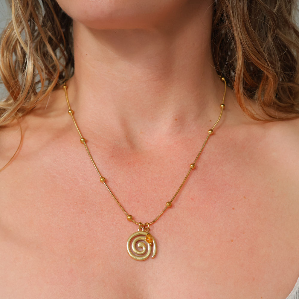 Spiral Necklace - Bullet chain