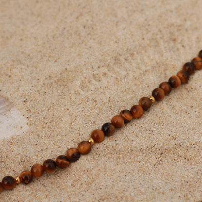 Spiral Necklace Tigerseye pattern Osealina