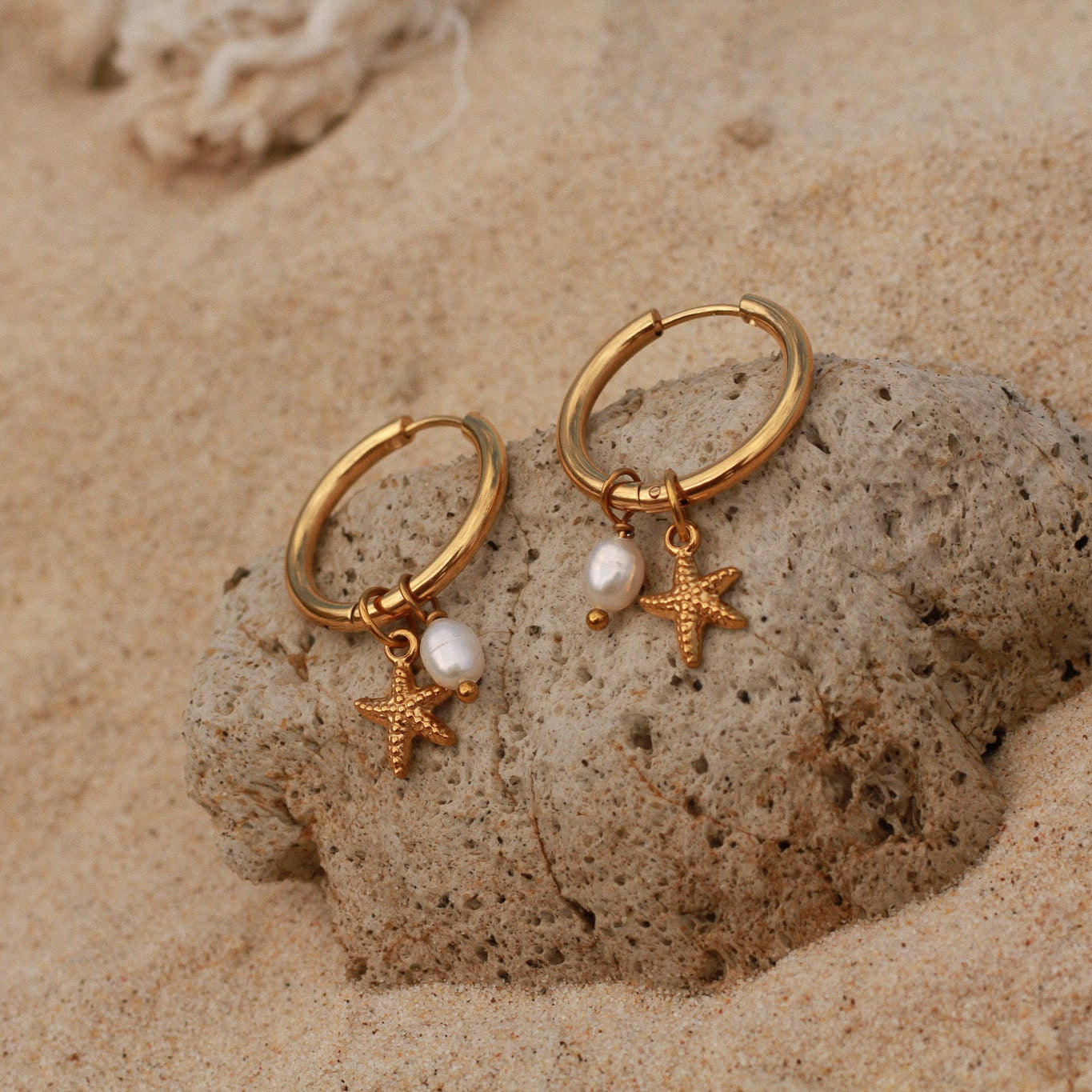 Godl Earrings Starfish Oselina