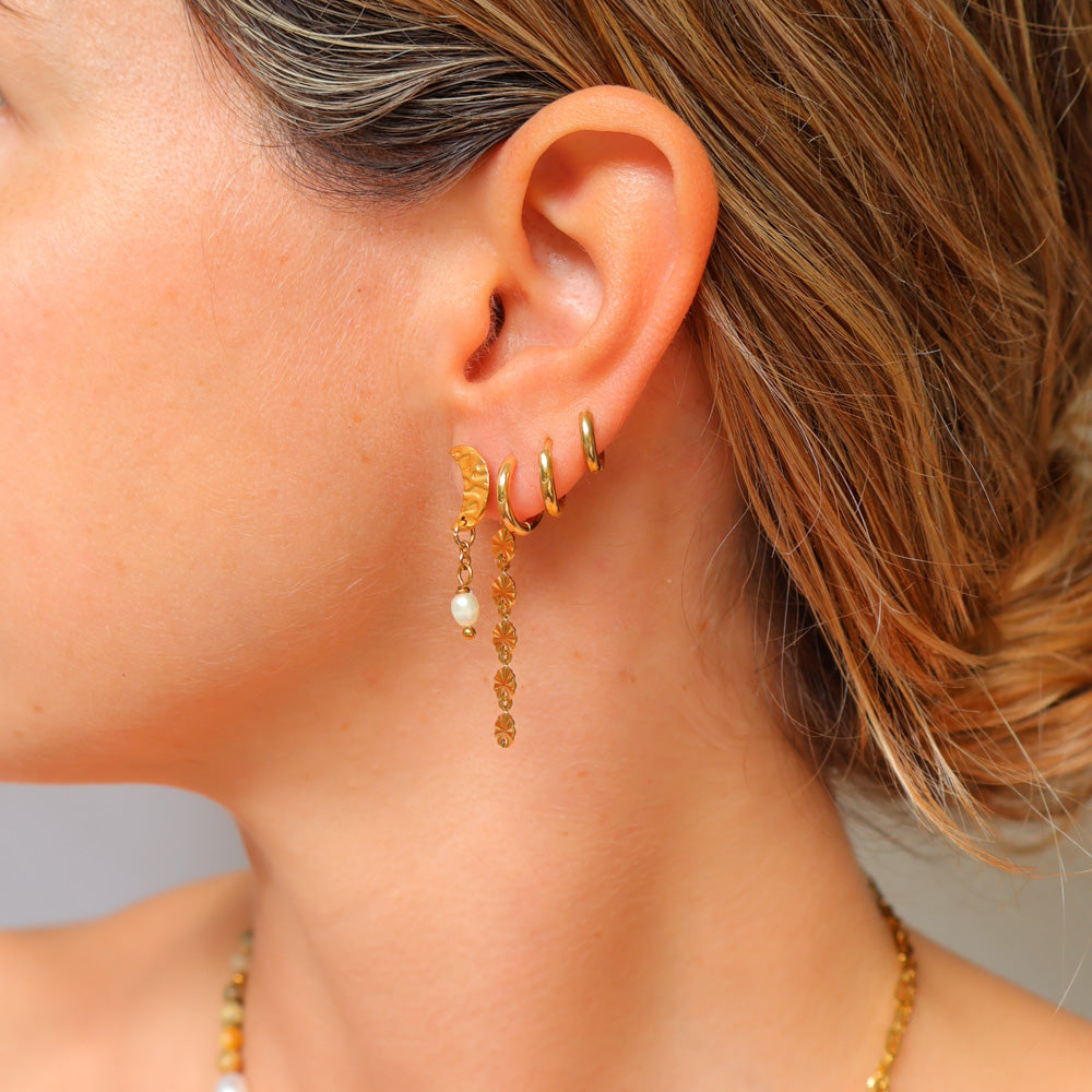 Earring Studs  - Moon Drops
