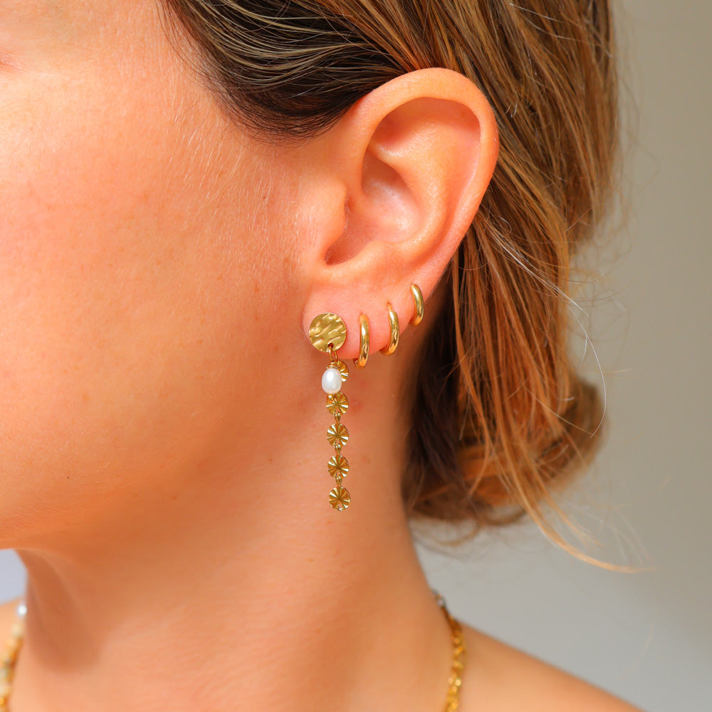 Earring Studs  - Coin Drops