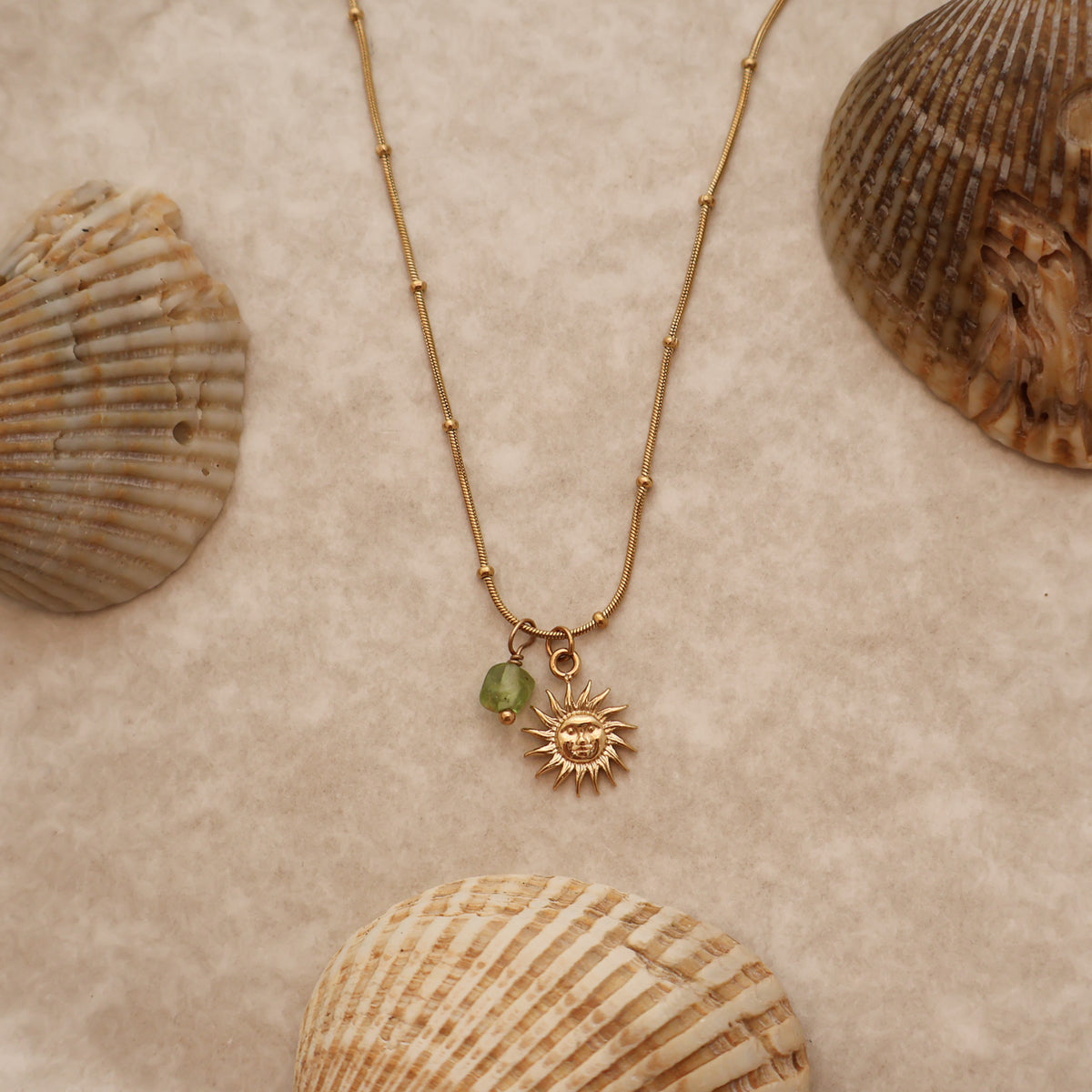 Sun and Peridot Necklace
