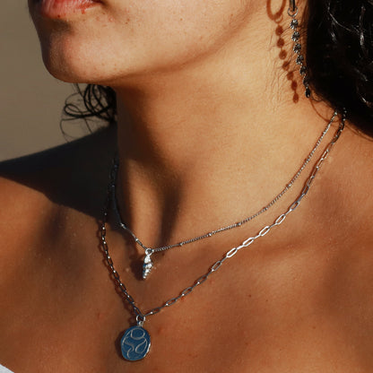 Screw Shell Necklace - Silver