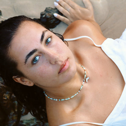 Whale Tale Choker - Beach Silver