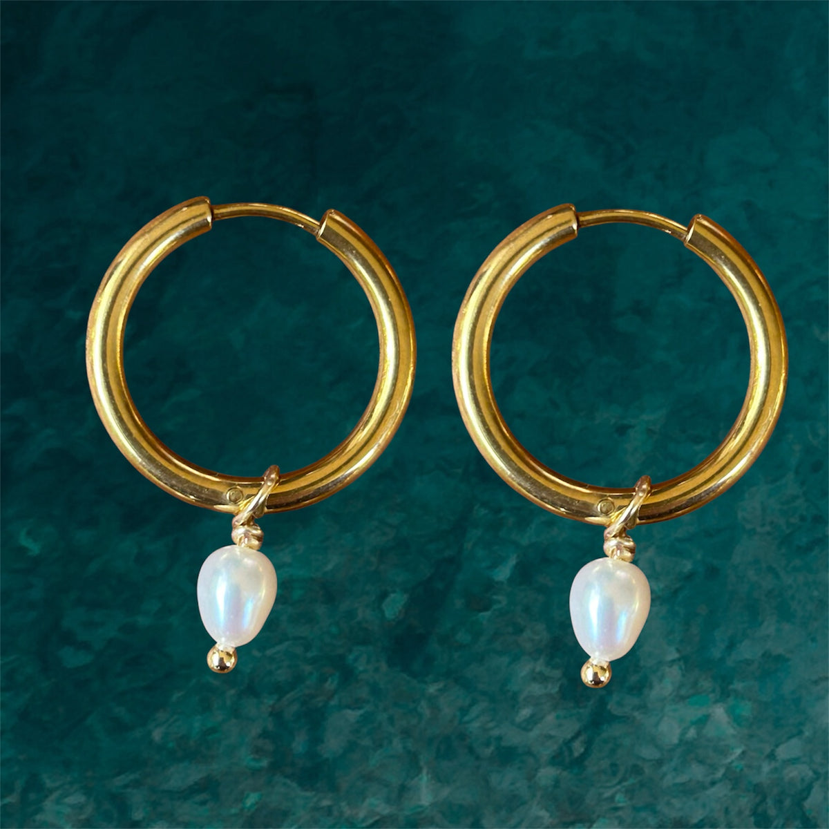 Set of 3 Waterproof Stainless steel Gold plated Earrings by Osealina Jewellery