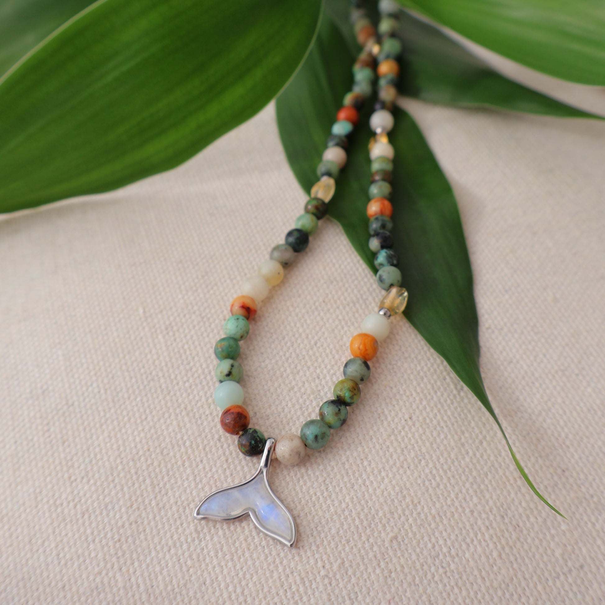 Whale Tale Necklace Silver