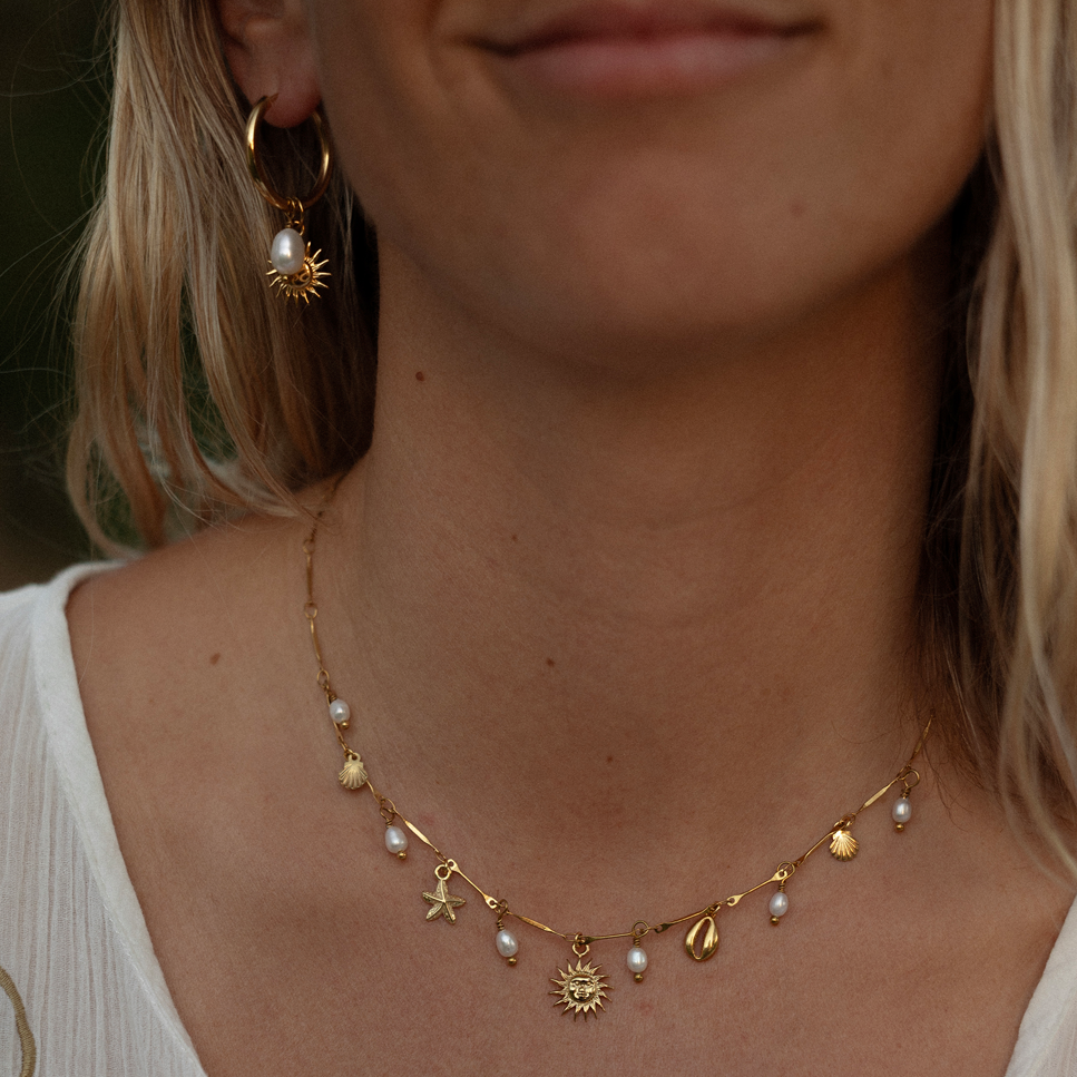 multicharm necklace gold
