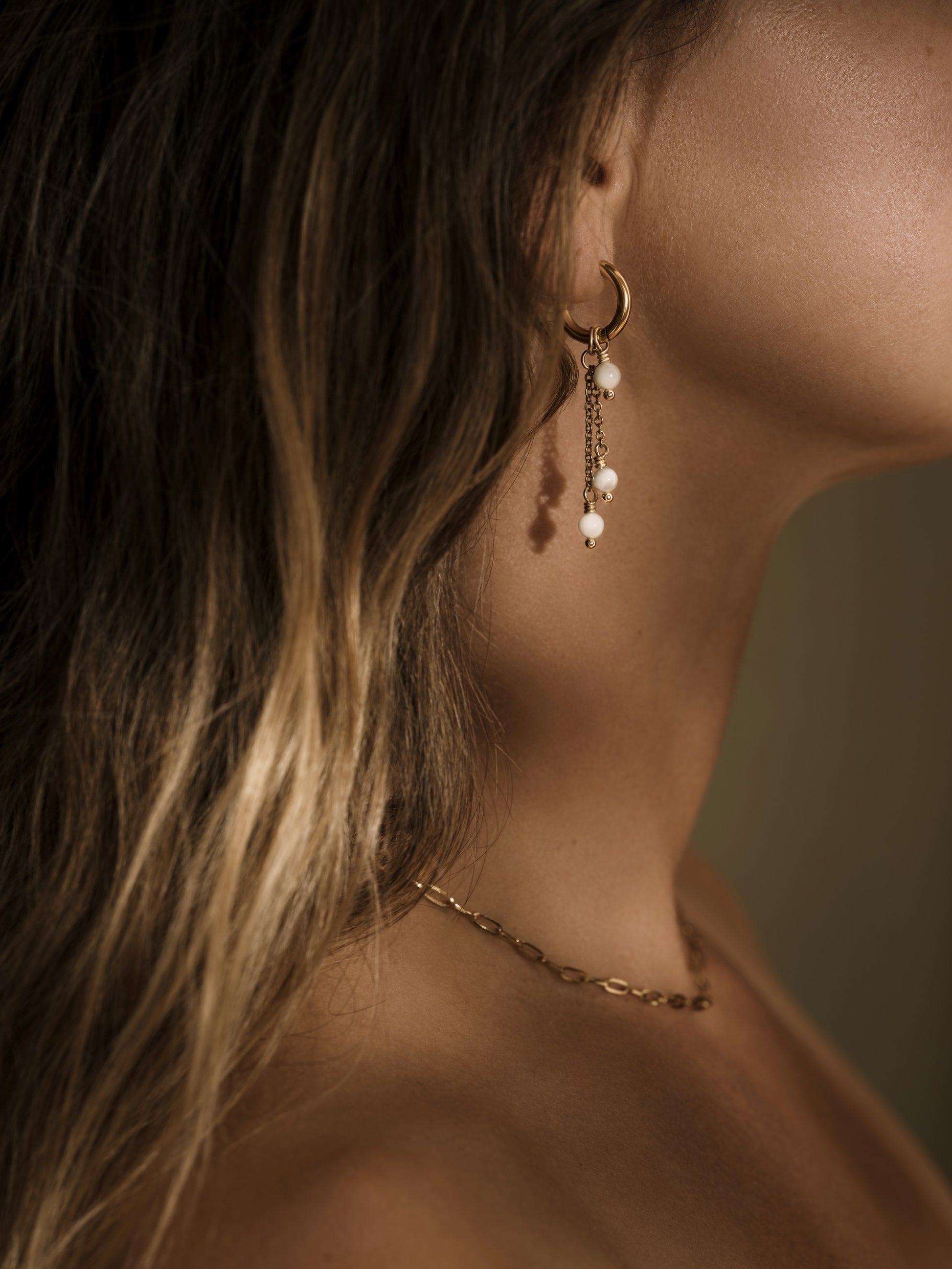 osealina jewellery angelite earrings