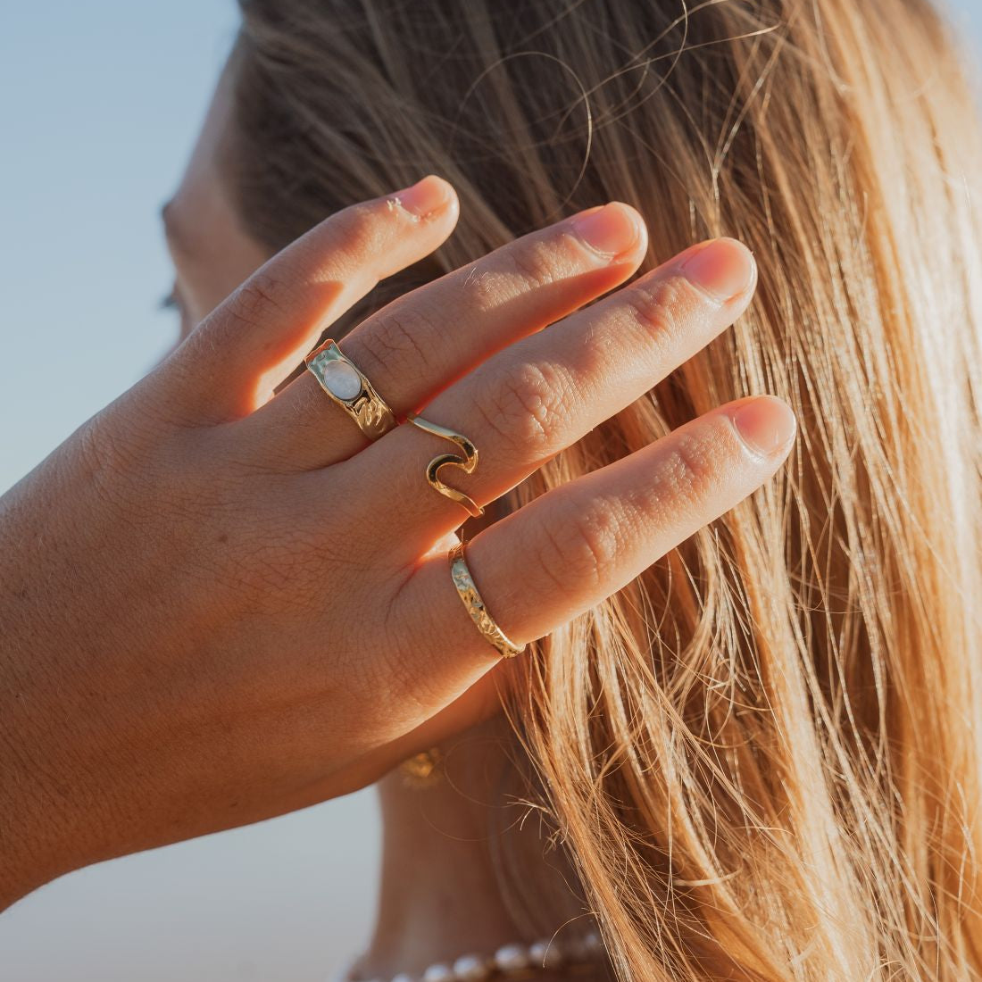 Gold Waterproof rings Byron Bay